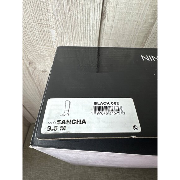 Nine West Sancha Womens Size 9.5 Black Suede Knee High Stiletto Heel Boots - Picture 10 of 11